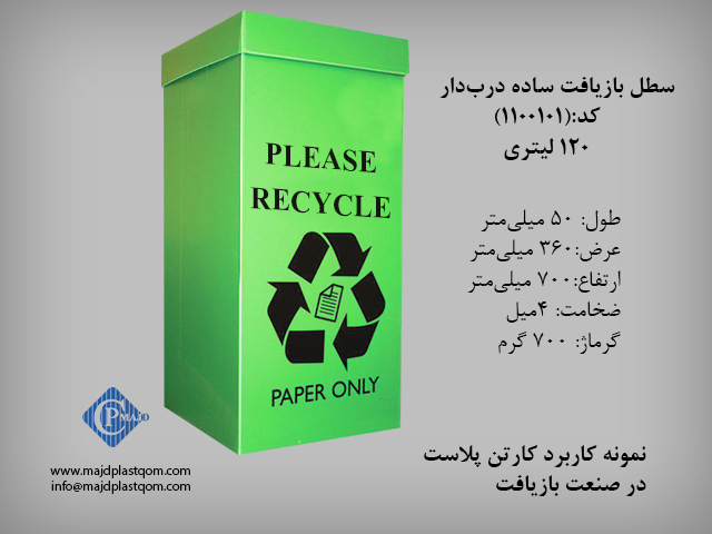 نمونه کاربرد کارتن پلاست در صنعت بازیافت